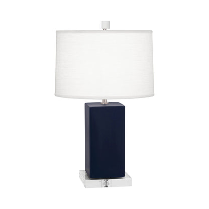 Harvey Table Lamp in Matte Midnight Blue (Small).