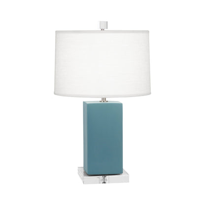 Harvey Table Lamp in Matte Steel Blue (Small).