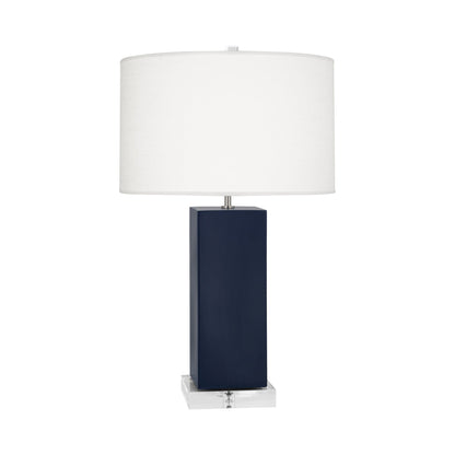 Harvey Table Lamp in Matte Midnight Blue (Large).