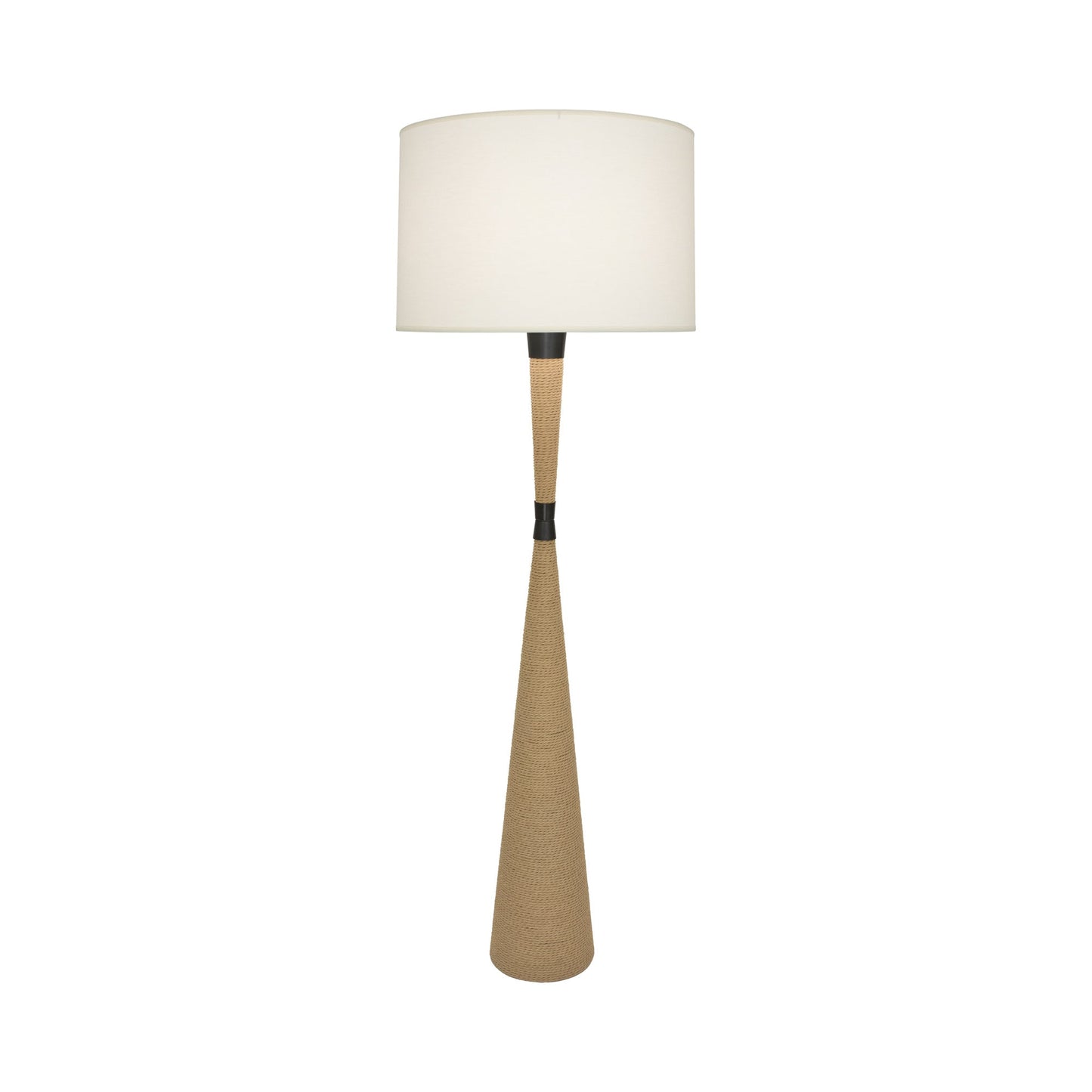 Hatteras Floor Lamp in Deep Patina Bronze/Fondine Fabric.