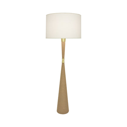 Hatteras Floor Lamp in Modern Brass/Fondine Fabric.