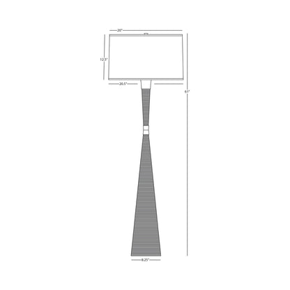 Hatteras Floor Lamp - line drawing.