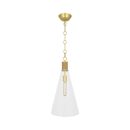 Hatteras Pendant Light in Modern Brass.