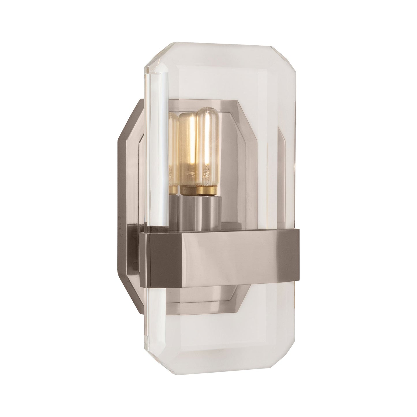 Jacqueline Wall Light in Polished Nickel.