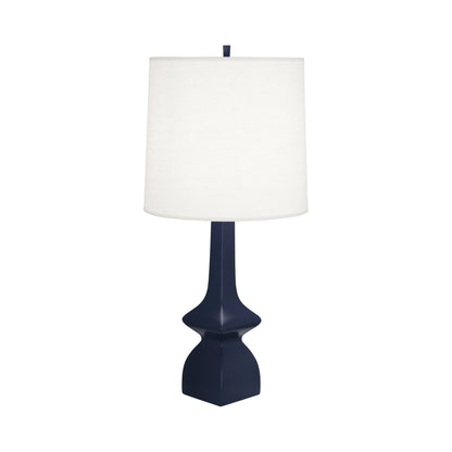 Jasmine Table Lamp in Matte Midnight Blue.