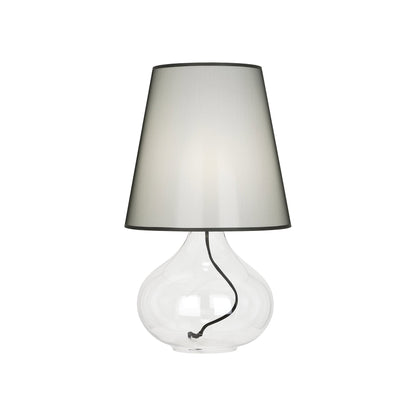 June Table Lamp in Clear Glass/Black Organza (Small).