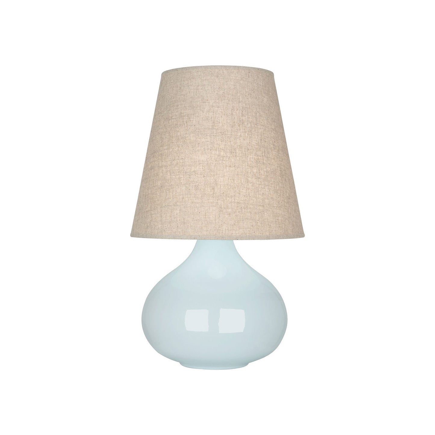 June Table Lamp in Baby Blue/Buff Linen (Small).