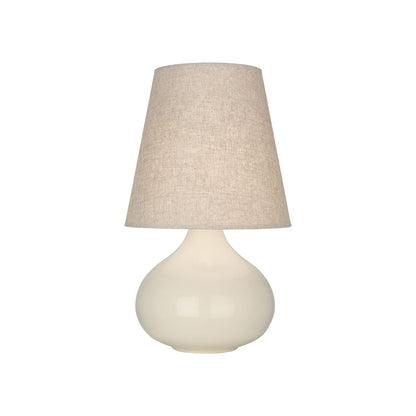 June Table Lamp in Bone/Buff Linen (Small).