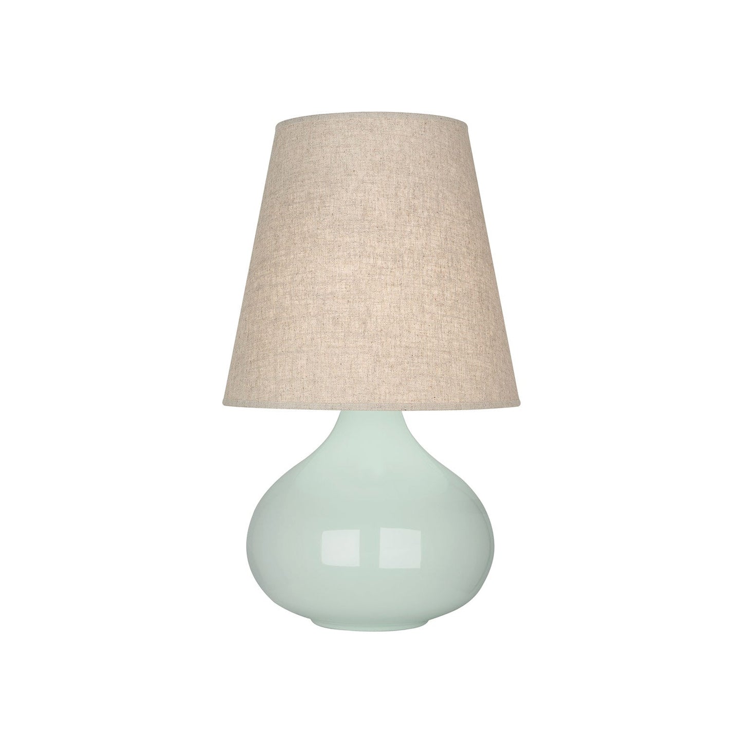 June Table Lamp in Celadon/Buff Linen (Small).