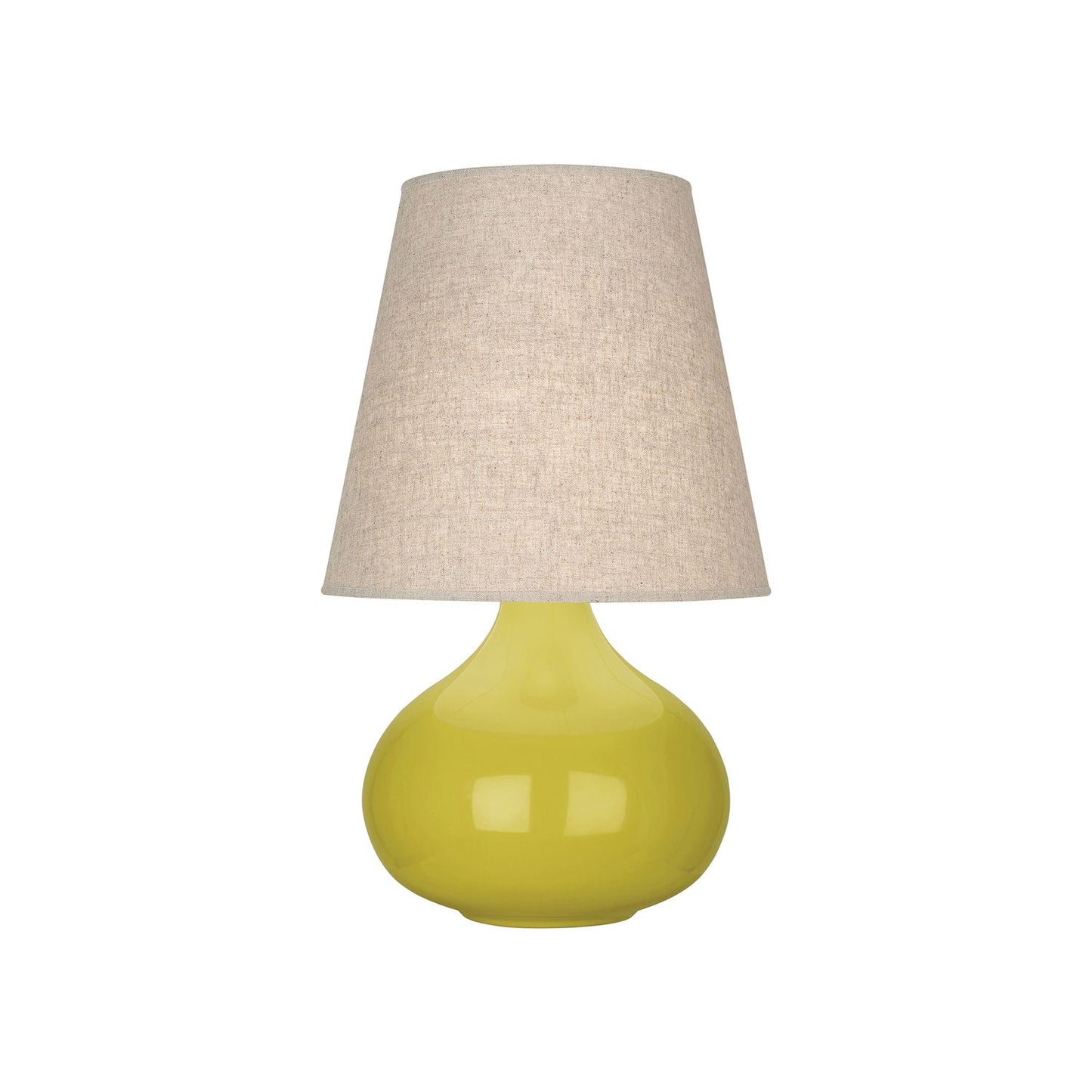 June Table Lamp in Citron/Buff Linen (Small).