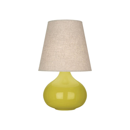 June Table Lamp in Citron/Buff Linen (Small).