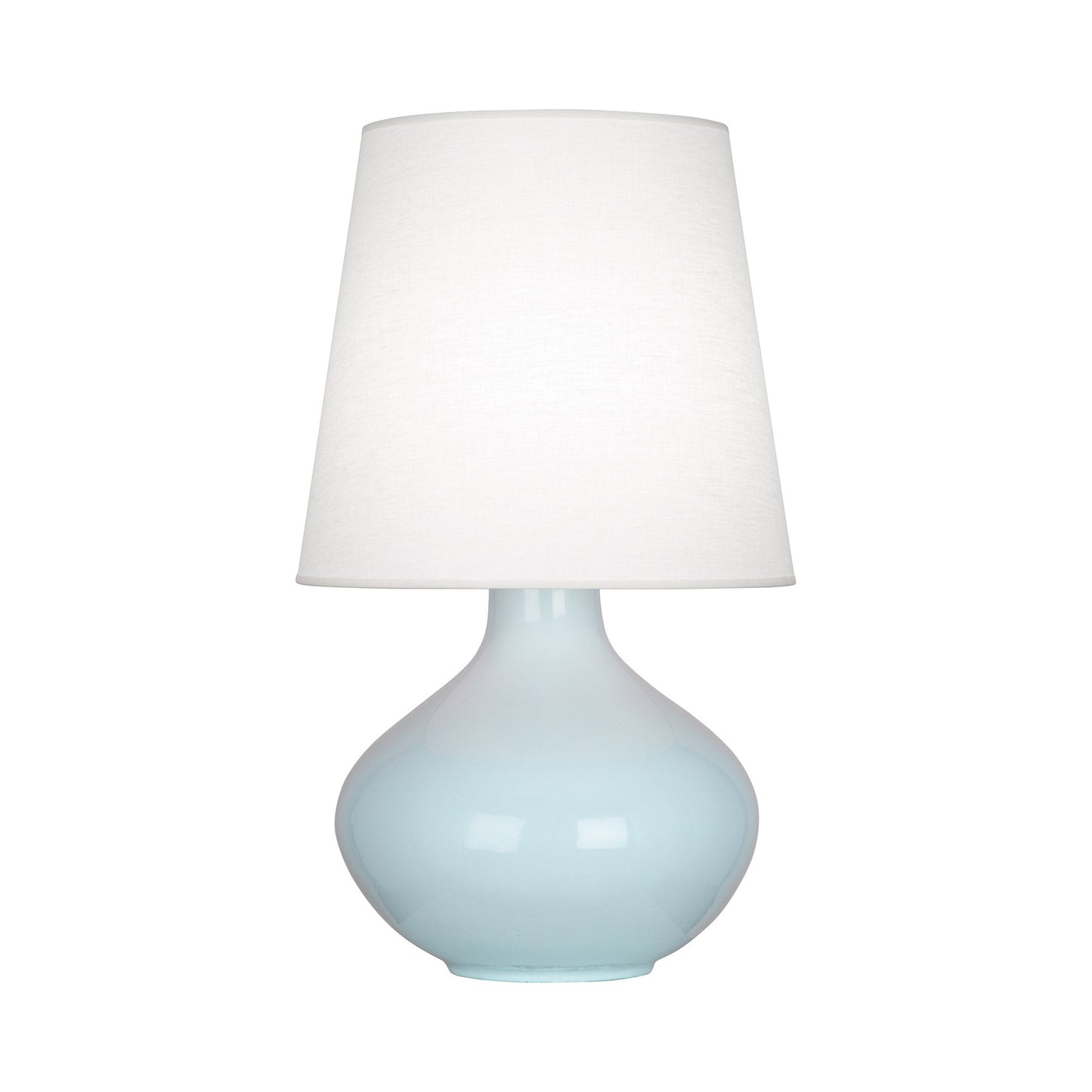 June Table Lamp in Baby Blue/Oyster Linen (Large).