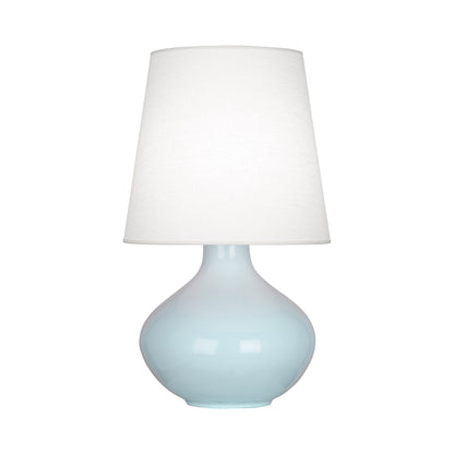 June Table Lamp in Baby Blue/Oyster Linen (Large).