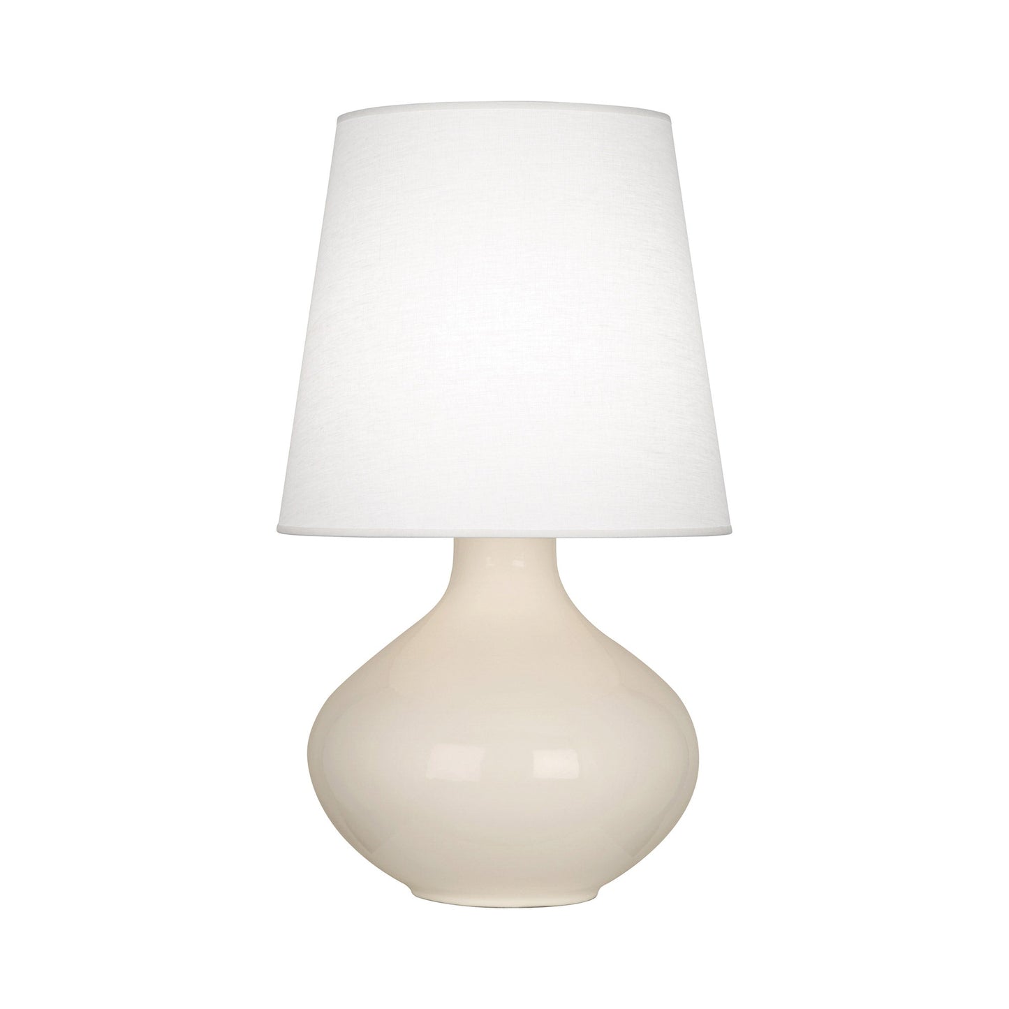 June Table Lamp in Bone/Oyster Linen (Large).