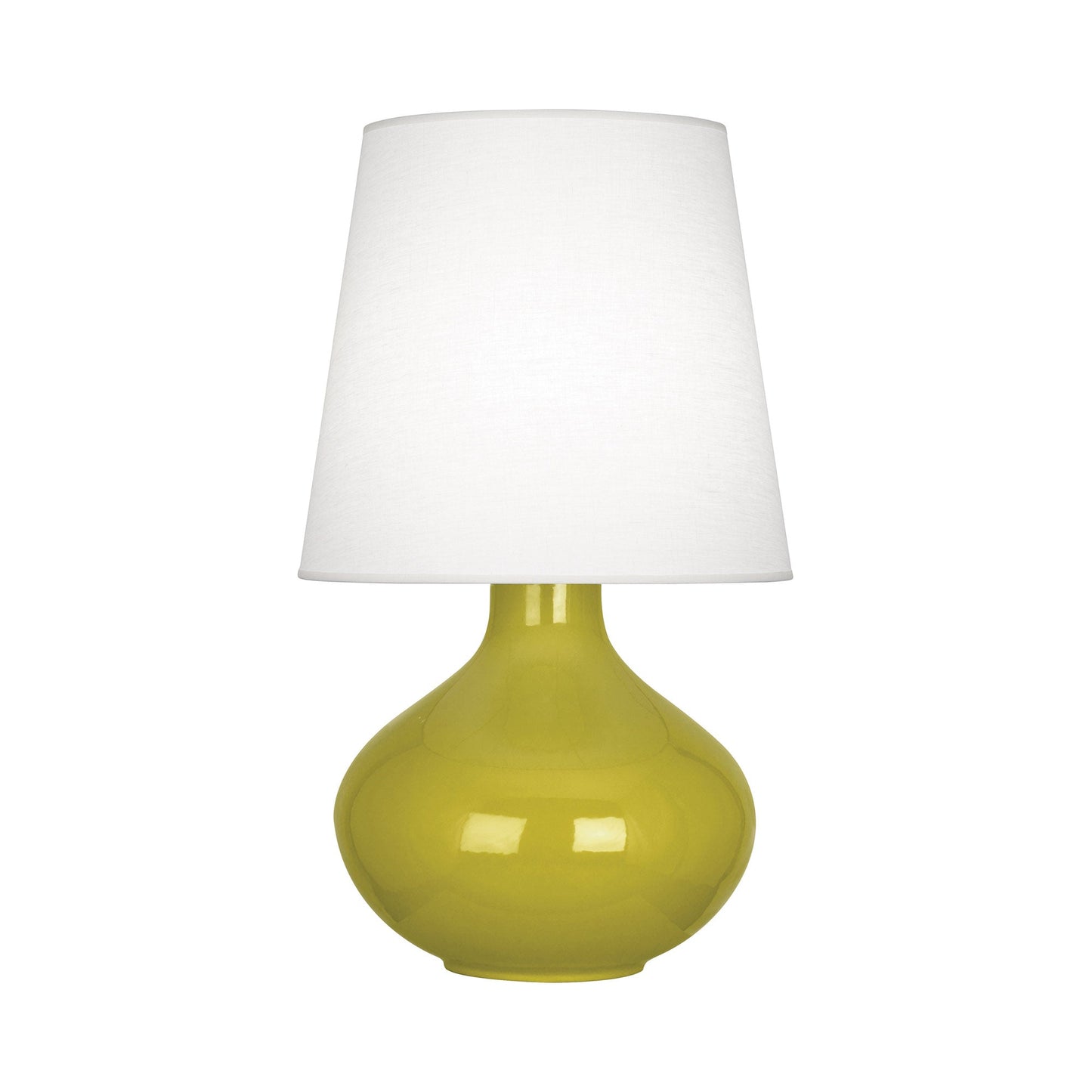 June Table Lamp in Citron/Oyster Linen (Large).