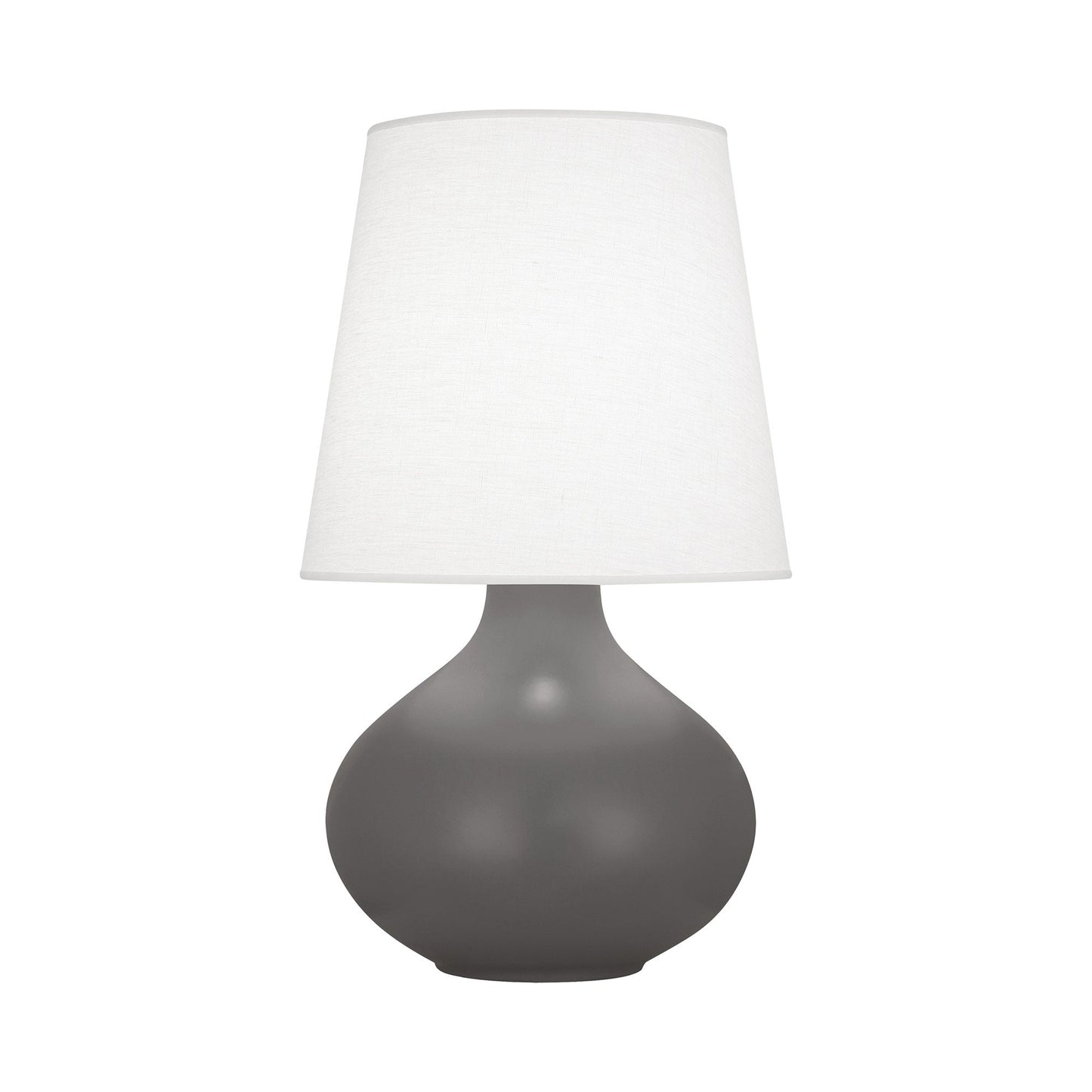 June Table Lamp in Matte Ash/Oyster Linen (Large).