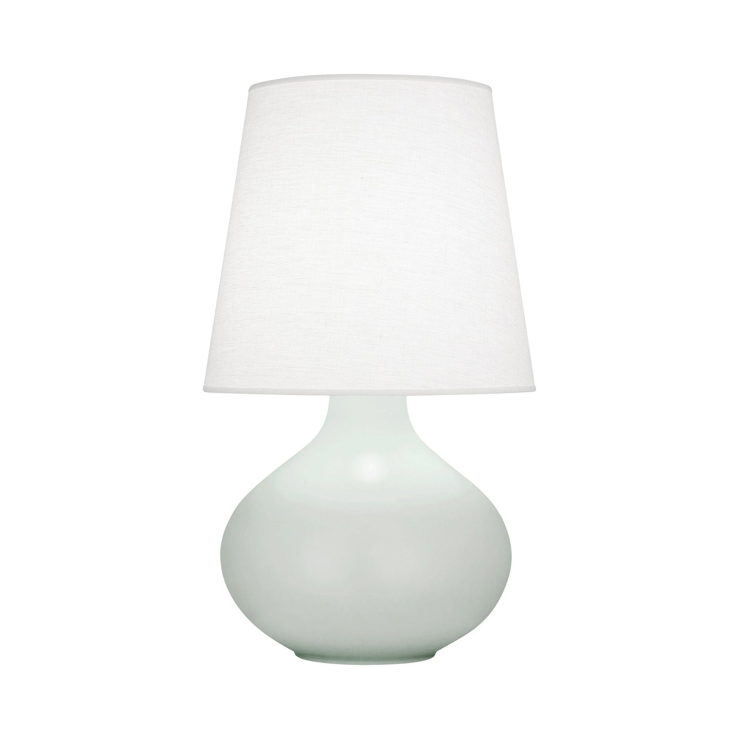 June Table Lamp in Matte Celadon/Oyster Linen (Large).