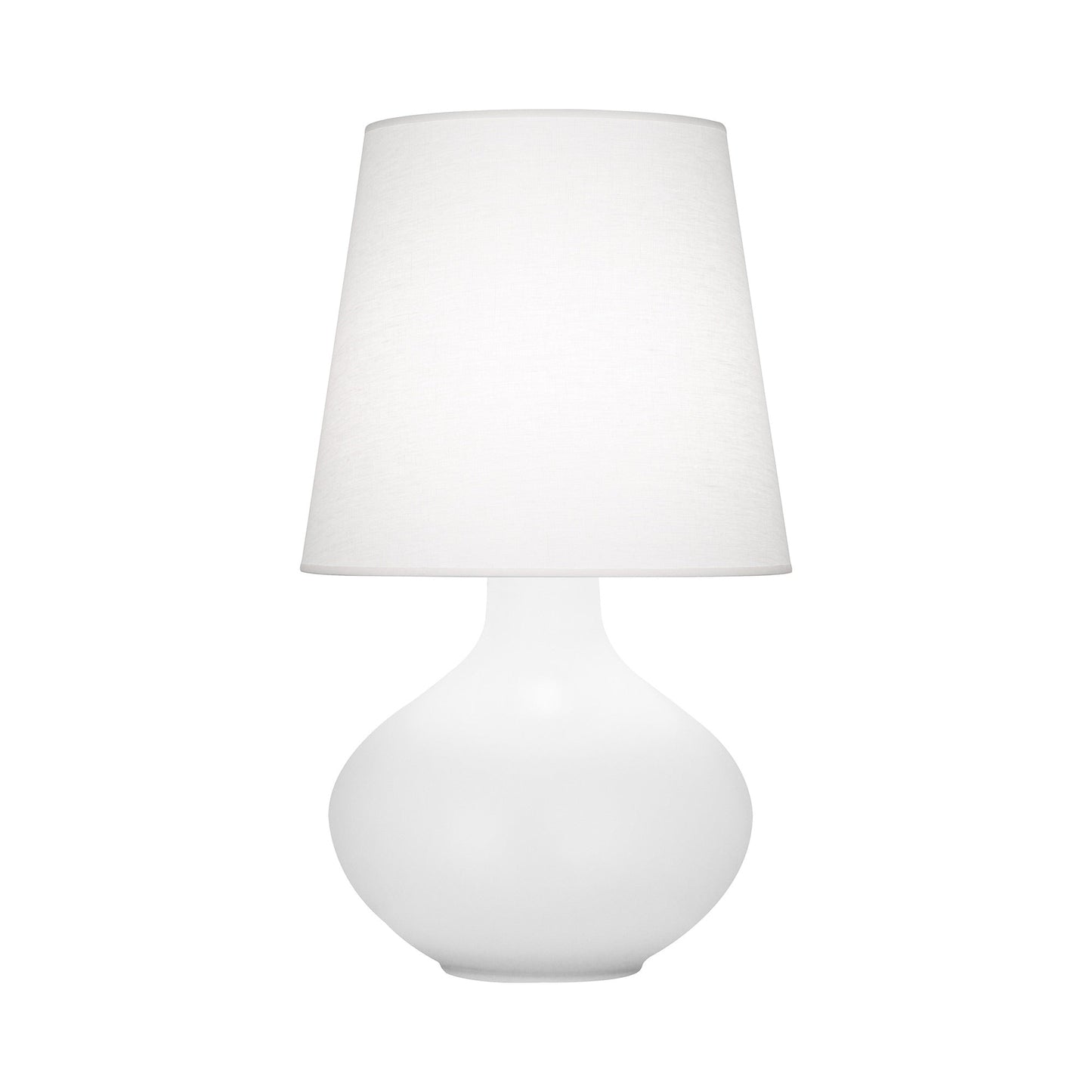 June Table Lamp in Matte Daisy/Oyster Linen (Large).