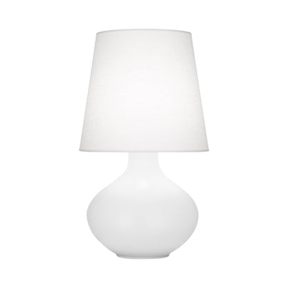 June Table Lamp in Matte Daisy/Oyster Linen (Large).
