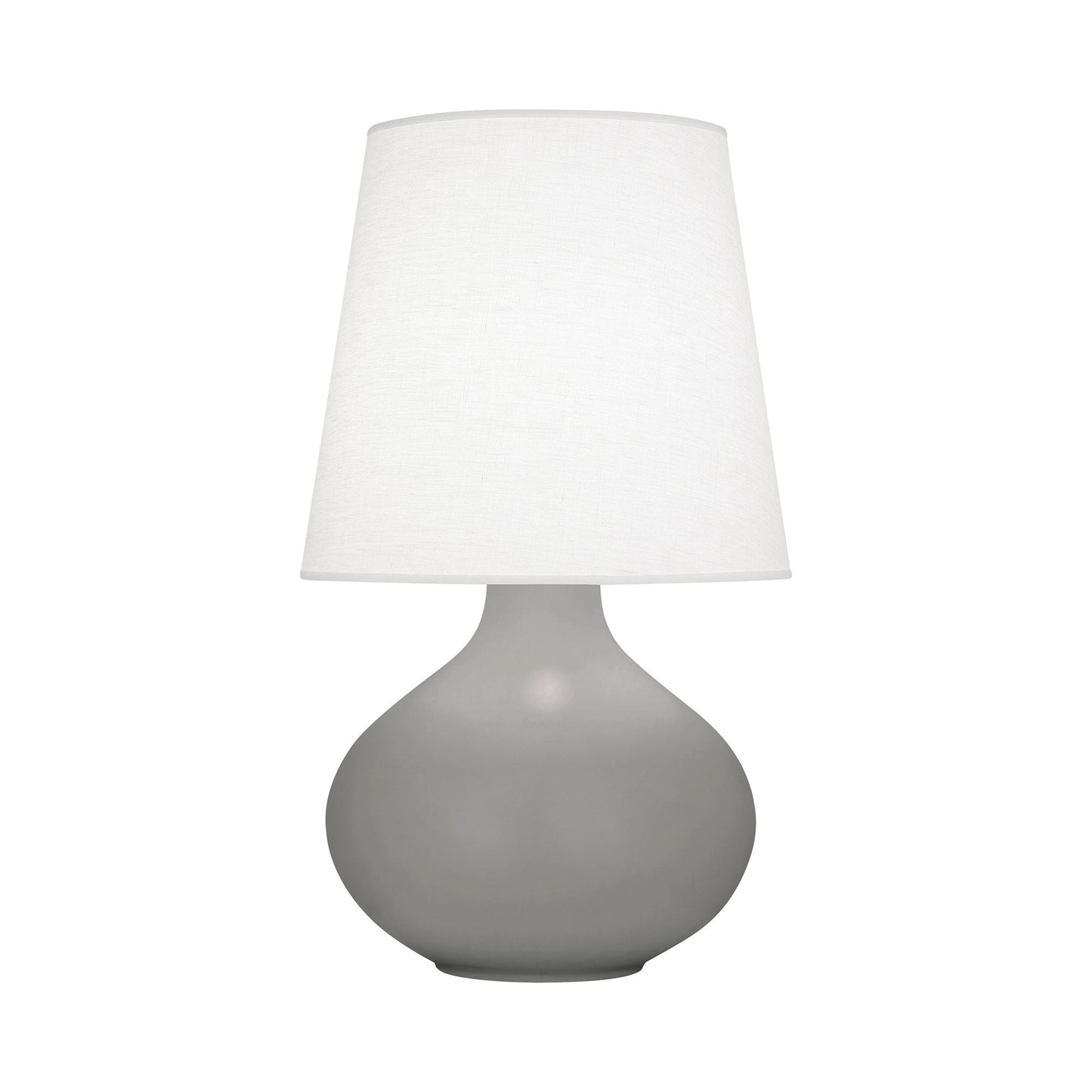 June Table Lamp in Matte Smokey Taupe/Oyster Linen (Large).