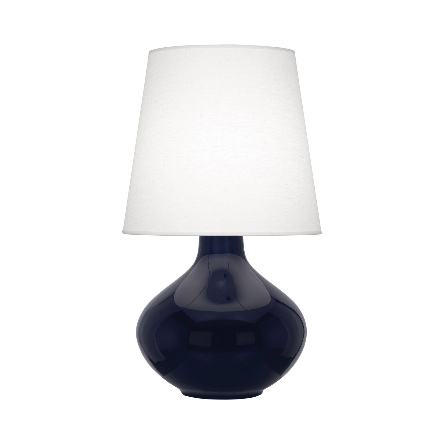 June Table Lamp in Midnight Blue/Oyster Linen (Large).