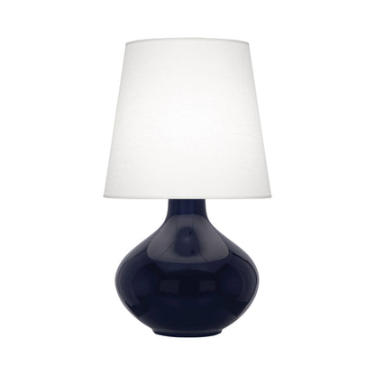 June Table Lamp in Midnight Blue/Oyster Linen (Large).