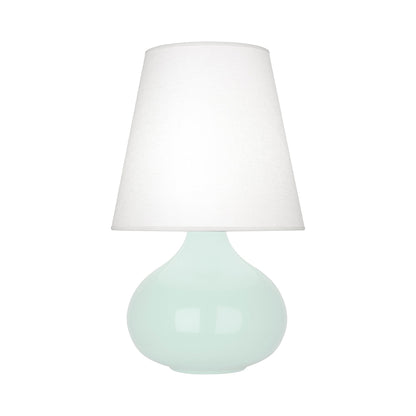 June Table Lamp in Mint/Oyster Linen (Large).