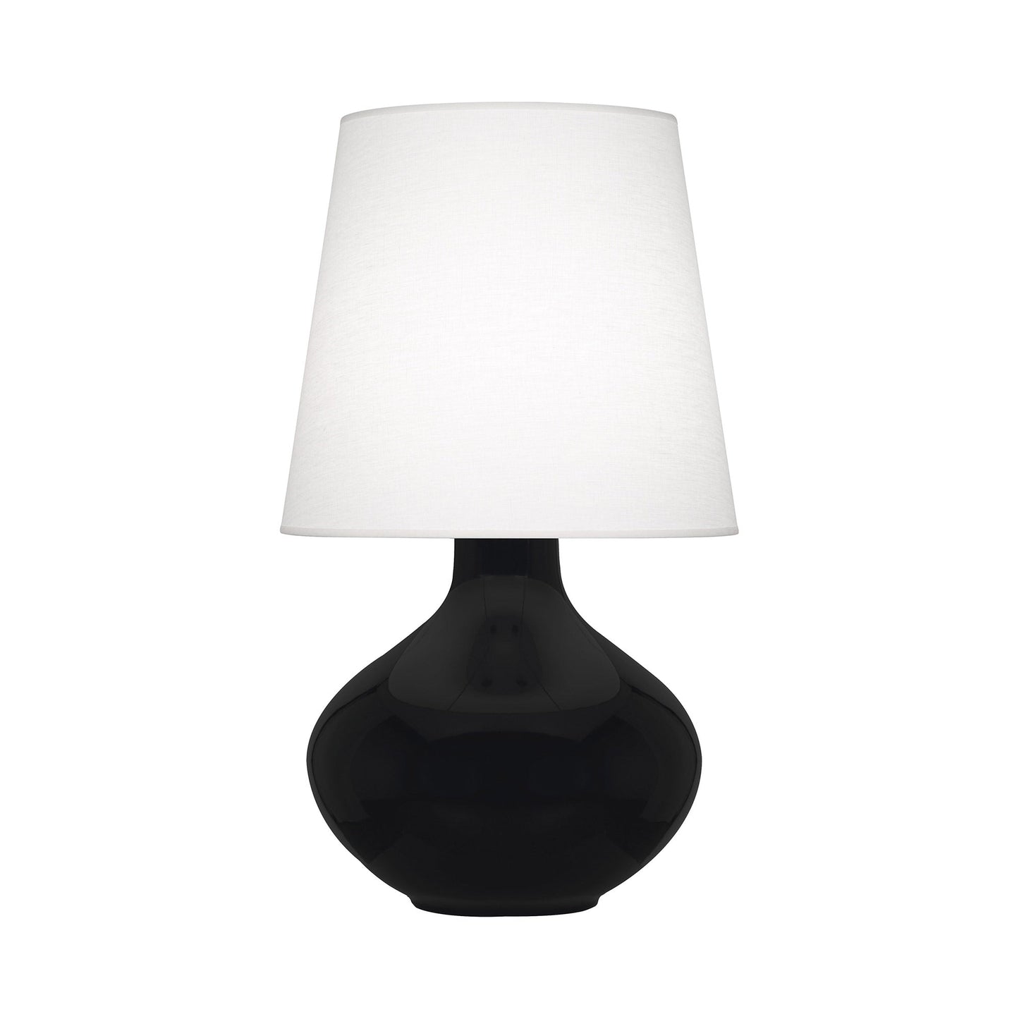 June Table Lamp in Obsidian/Oyster Linen (Large).