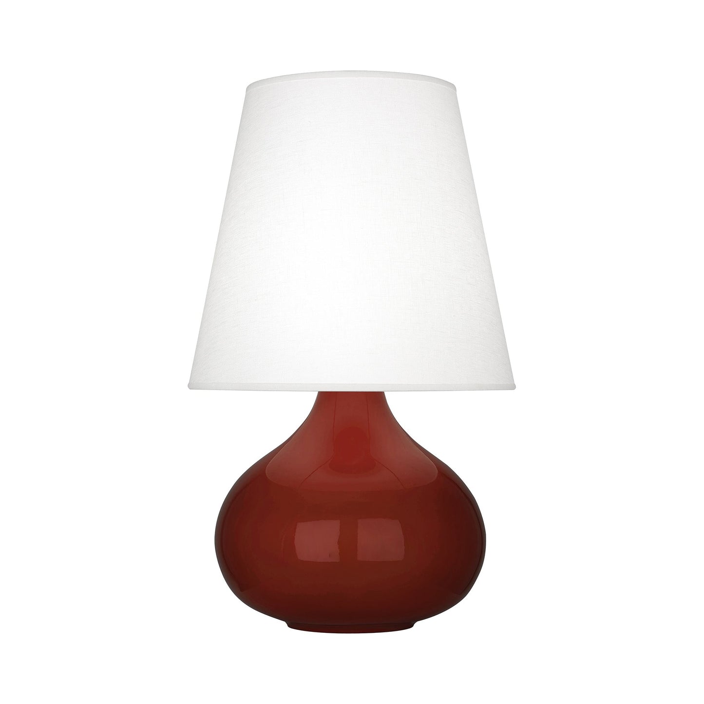 June Table Lamp in Oxblood/Oyster Linen (Large).