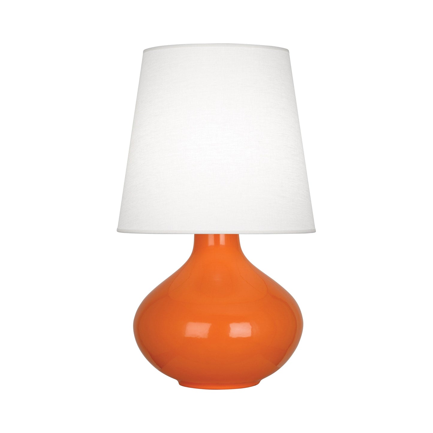 June Table Lamp in Pumpkin/Oyster Linen (Large).