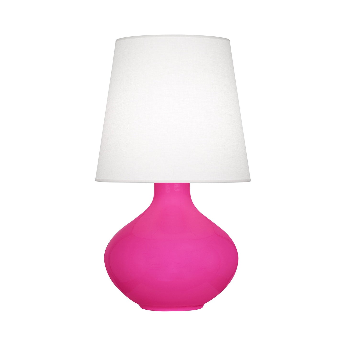 June Table Lamp in Razzle Rose/Oyster Linen (Large).