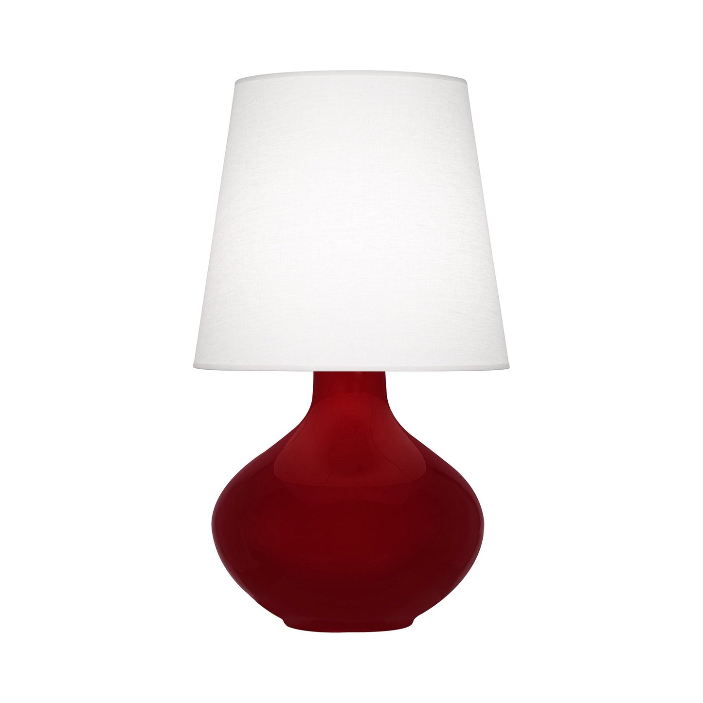 June Table Lamp in Sangria/Oyster Linen (Large).