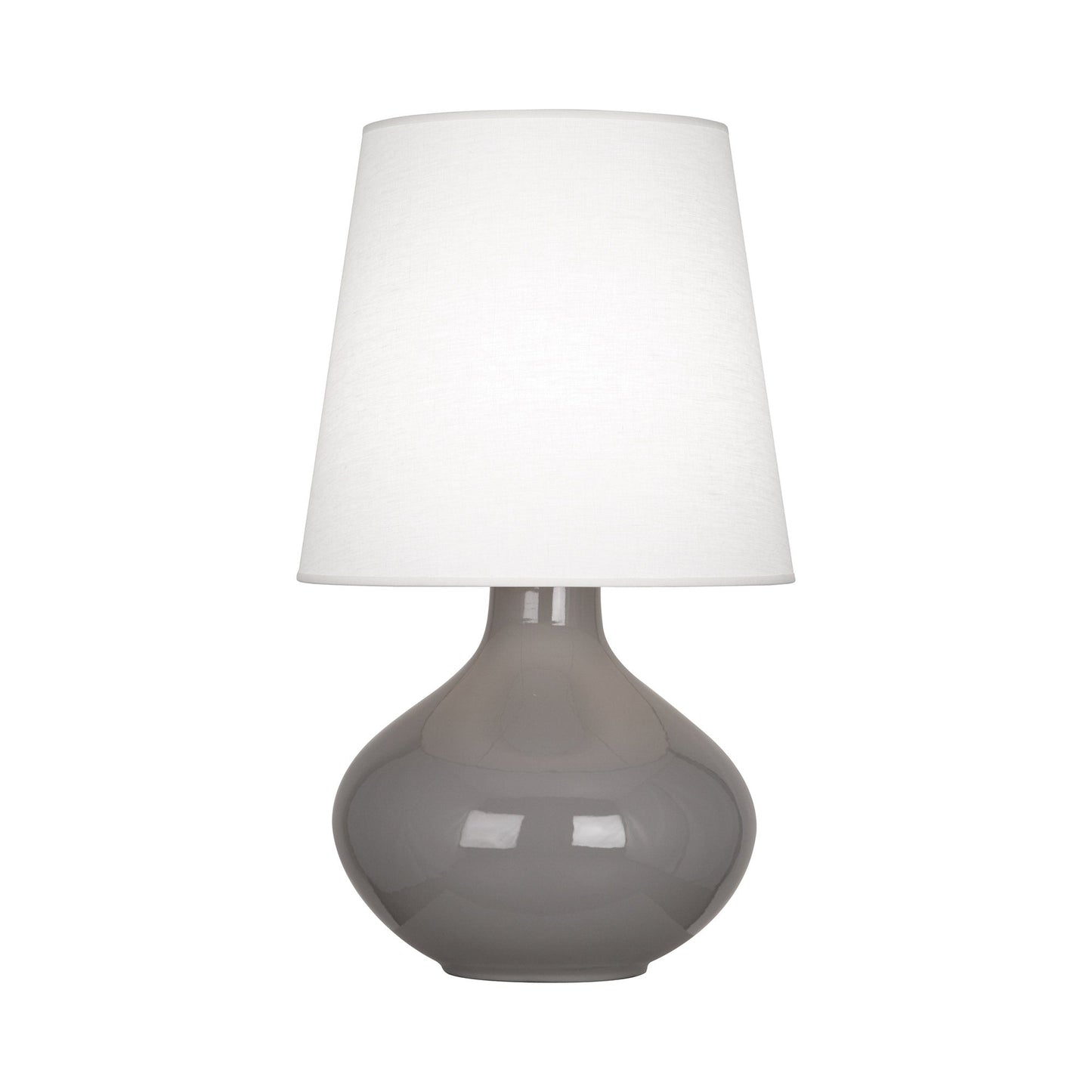 June Table Lamp in Smokey Taupe/Oyster Linen (Large).