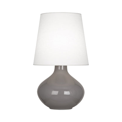 June Table Lamp in Smokey Taupe/Oyster Linen (Large).