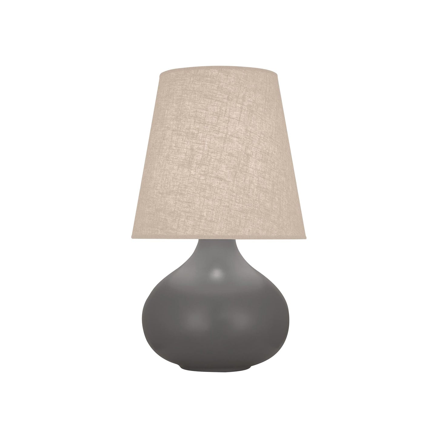 June Table Lamp in Matte Ash/Buff Linen (Small).