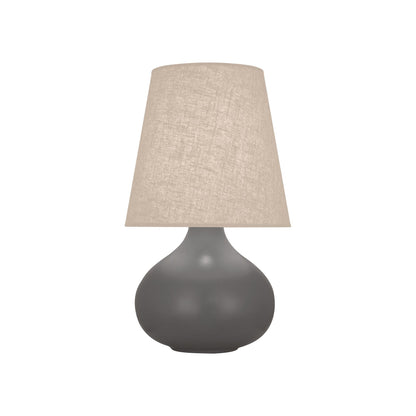 June Table Lamp in Matte Ash/Buff Linen (Small).