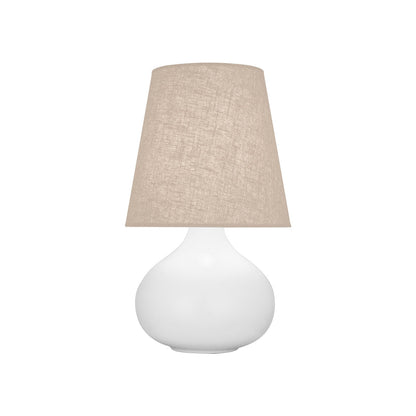 June Table Lamp in Matte Daisy/Buff Linen (Small).