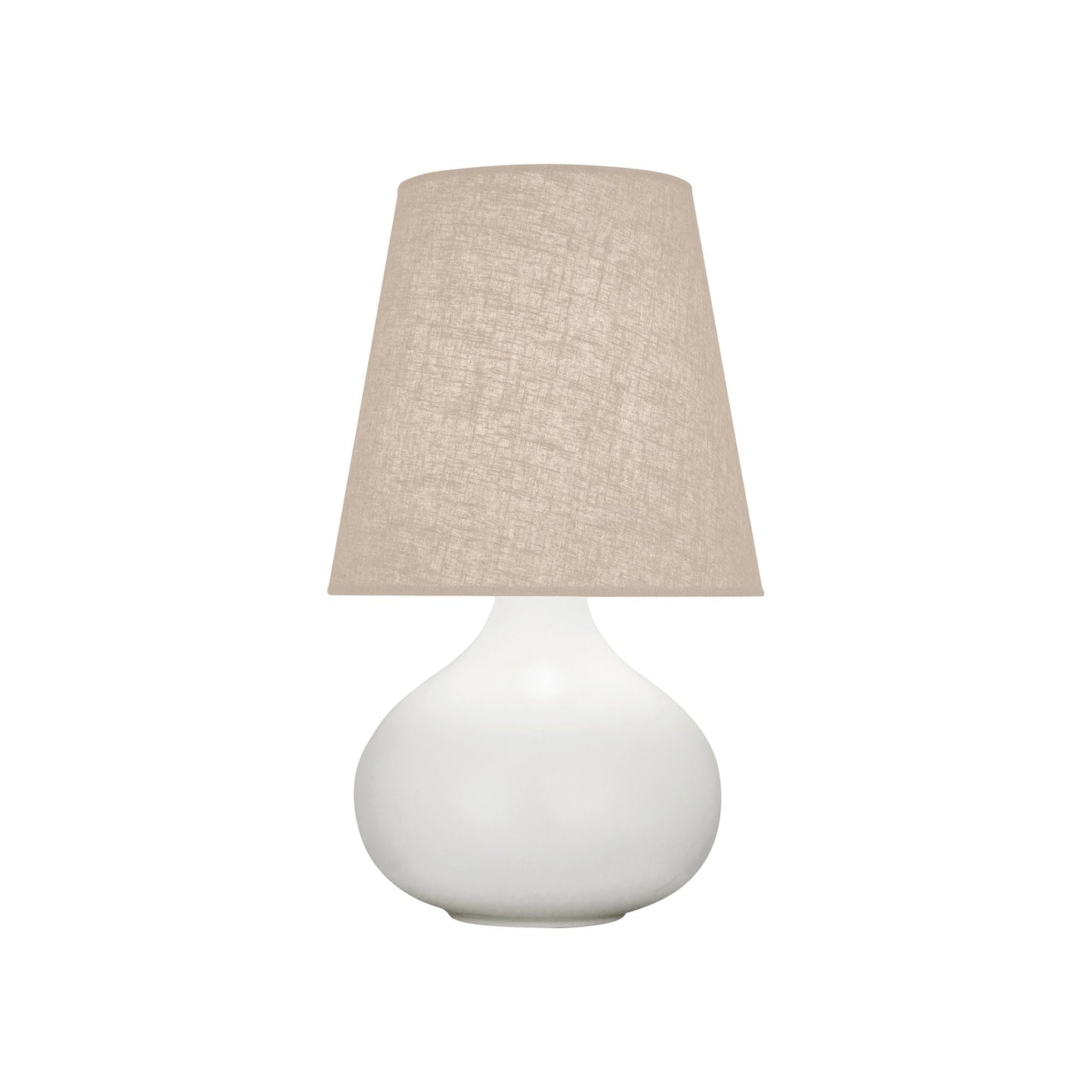 June Table Lamp in Matte Lily/Buff Linen (Small).