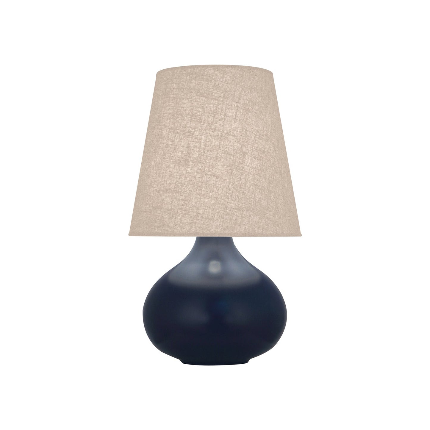 June Table Lamp in Matte Midnight Blue /Buff Linen (Small).