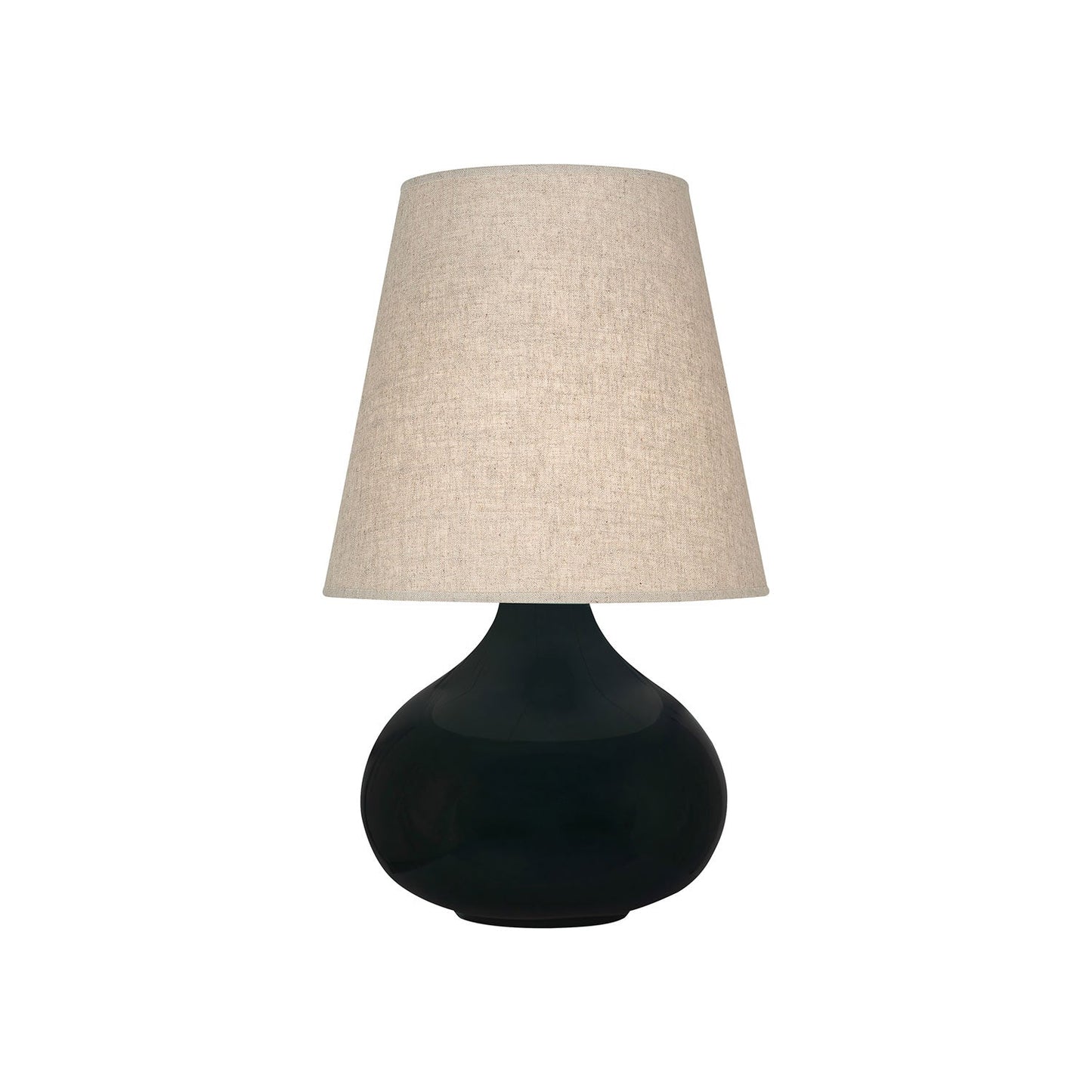 June Table Lamp in Obsidian/Buff Linen (Small).