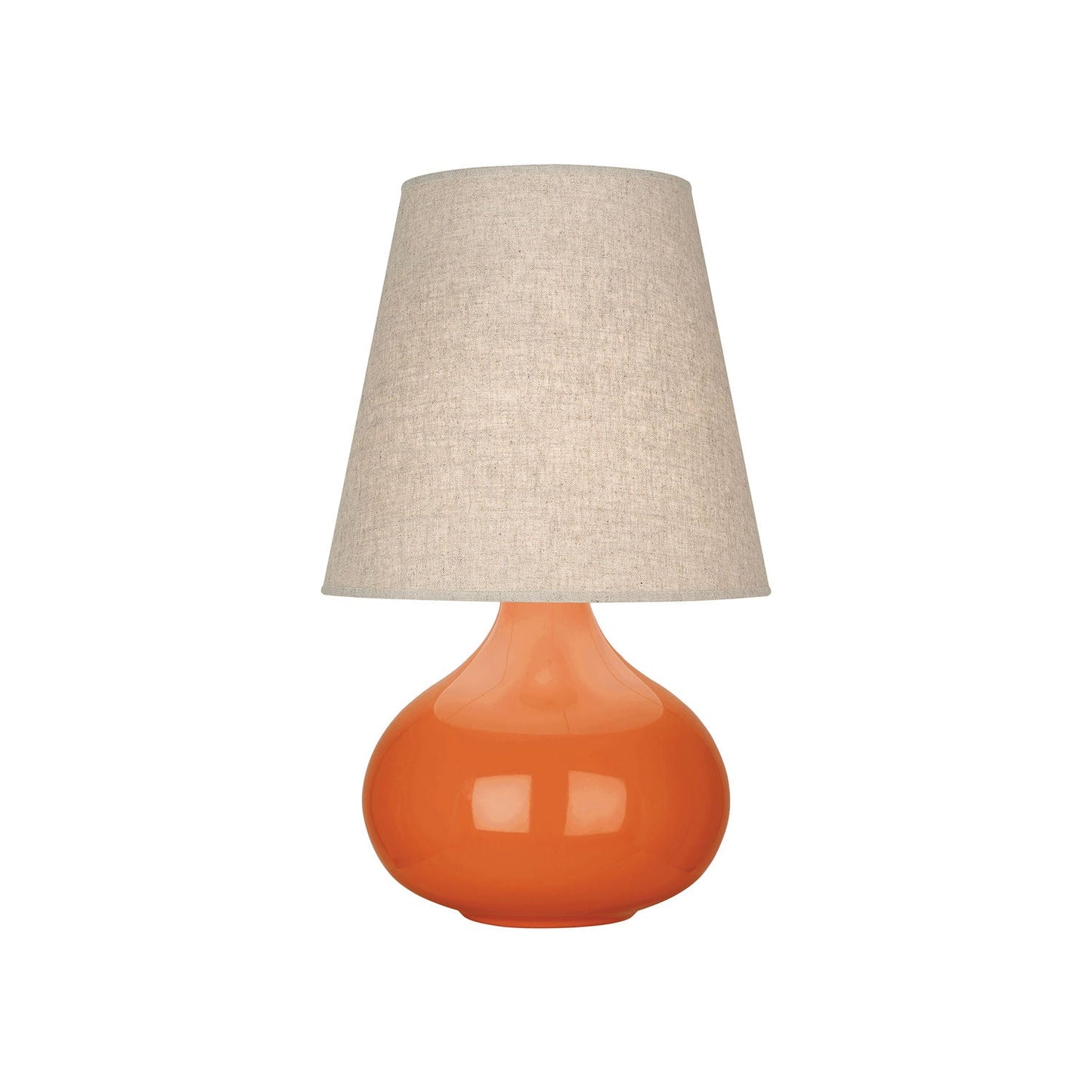 June Table Lamp in Pumpkin/Buff Linen (Small).