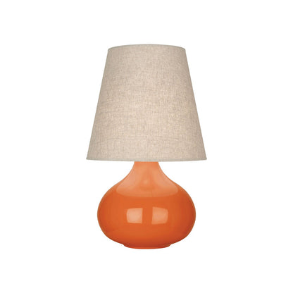 June Table Lamp in Pumpkin/Buff Linen (Small).