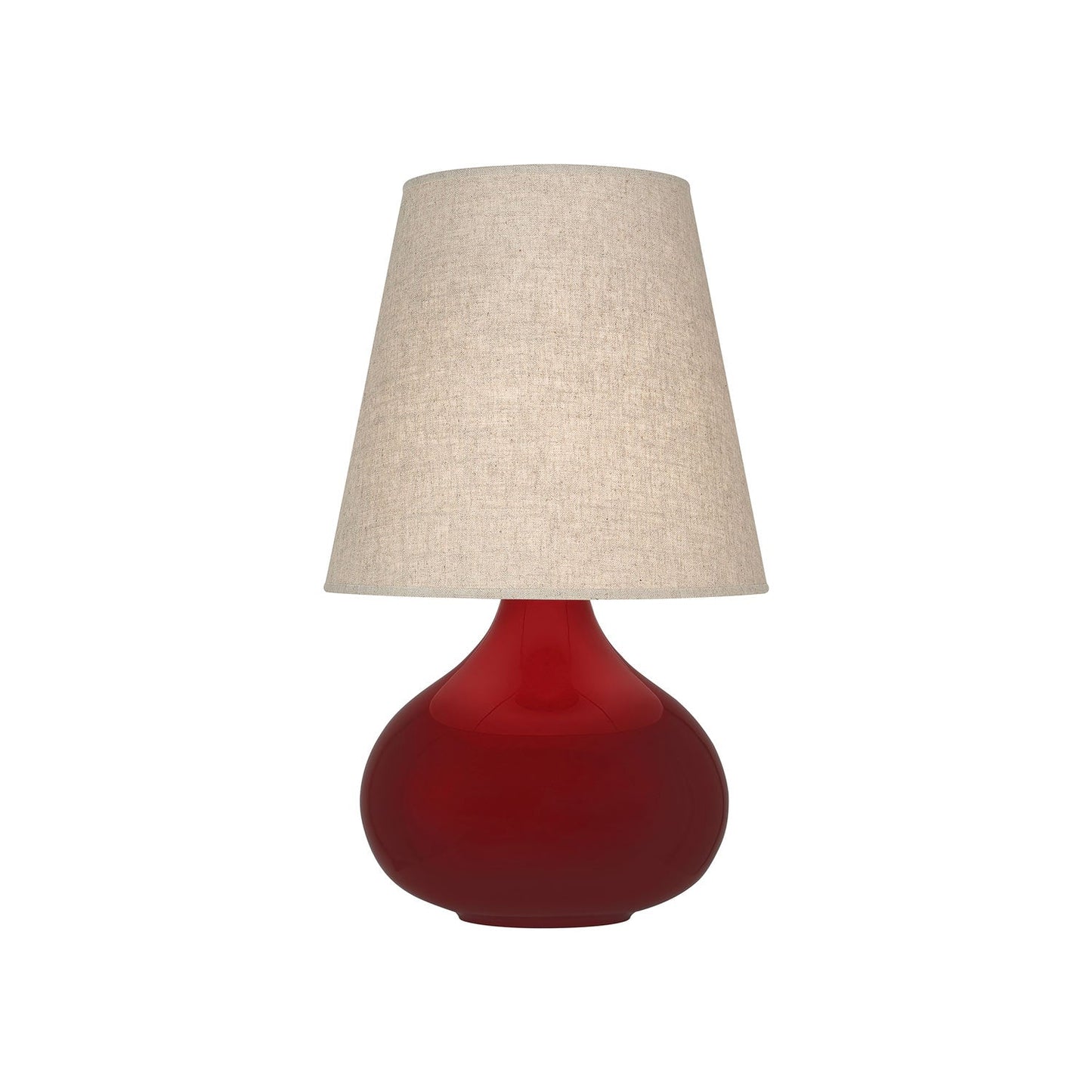 June Table Lamp in Sangria/Buff Linen (Small).