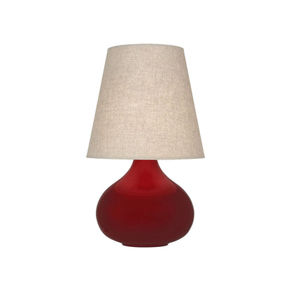 June Table Lamp in Sangria/Buff Linen (Small).