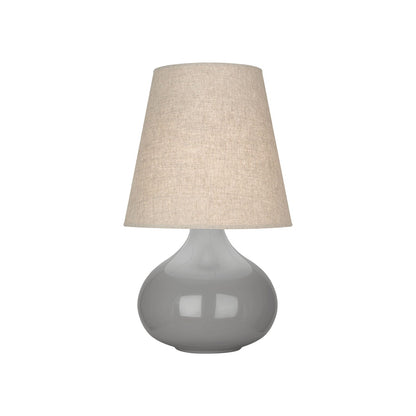 June Table Lamp in Smokey Taupe/Buff Linen (Small).
