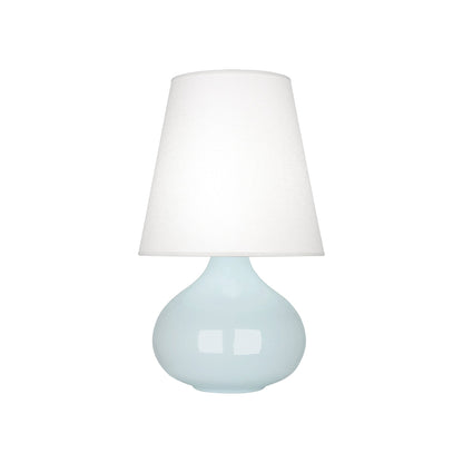 June Table Lamp in Baby Blue/Oyster Linen (Small).