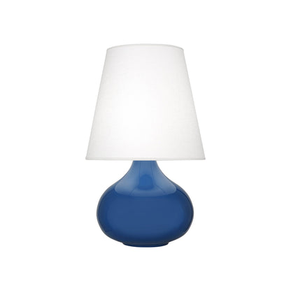 June Table Lamp in Cobalt/Oyster Linen (Small).