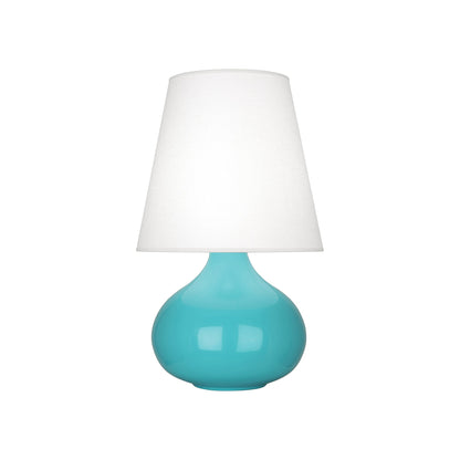 June Table Lamp in Egg Blue/Oyster Linen (Small).