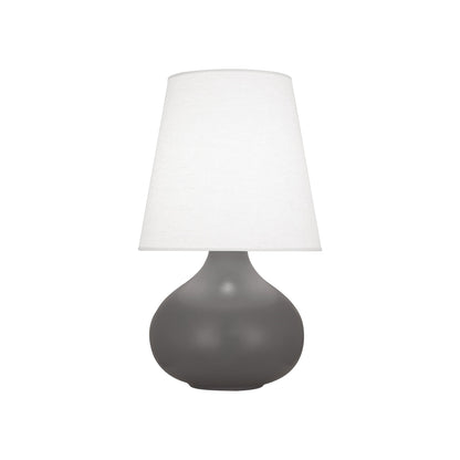 June Table Lamp in Matte Ash/Oyster Linen (Small).