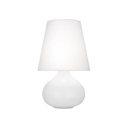 June Table Lamp in Matte Daisy/Oyster Linen (Small).